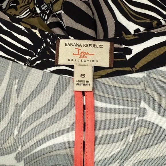 Banana Republic Issa London Zebra Pattern Wrap Dress 6 - Picture 11 of 13